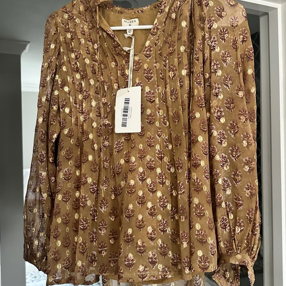 Marea By Liz Joy Tops - Marea Brown Floral Women's Blouse